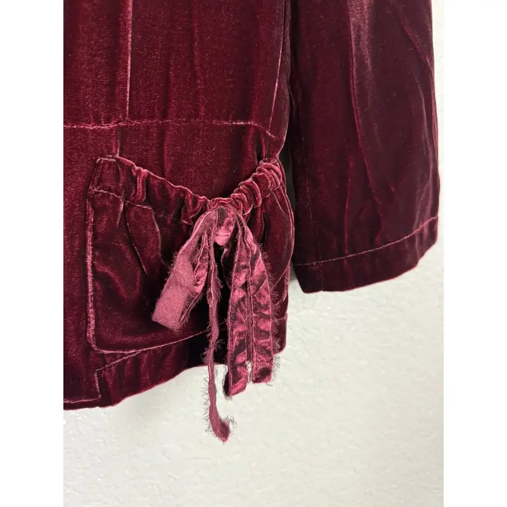 Ralph Lauren Vintage Velvet Blazer Whimsygoth Dark Academia Silk Victorian S - Picture 5 of 11